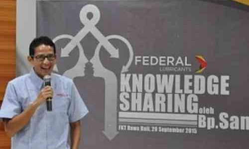 Knowledge Sharing Federal Karyatama, Sandiaga S. Uno Pembicaranya