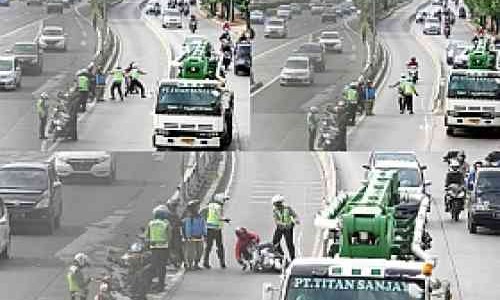 Masih banyak Pengendara Menerobos Jalur Busway, Polisi Mulai Menindaknya