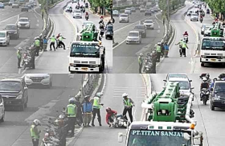 Masih banyak Pengendara Menerobos Jalur Busway, Polisi Mulai Menindaknya