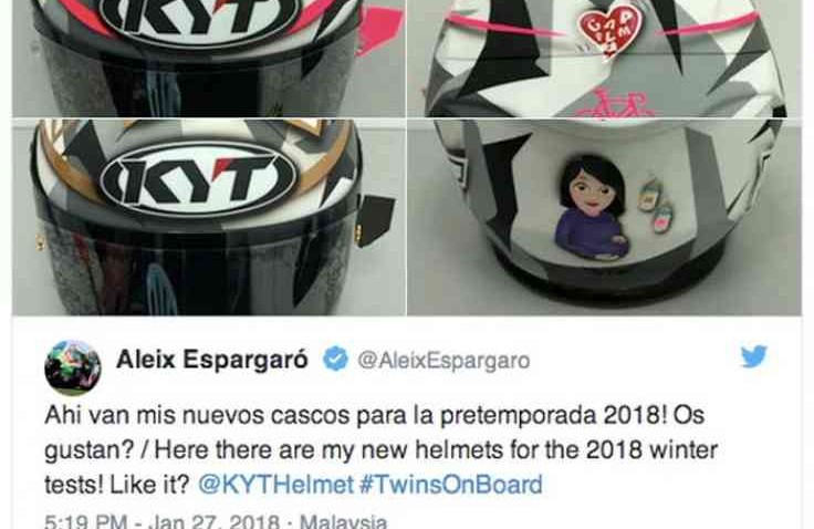 Helm KYT Espargaro Bergambar Ibu Hamil, Ternyata ini Artinya