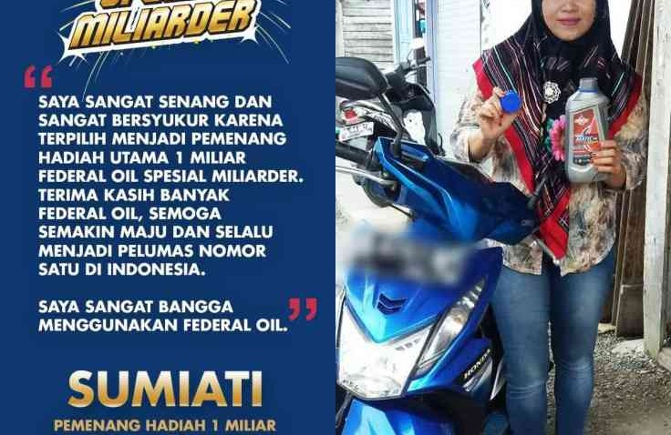 Cerita Pengalaman Sumiati Pemenang 1 Milyar Spesial Miliarder Tentang Oli Kebanggan Indonesia