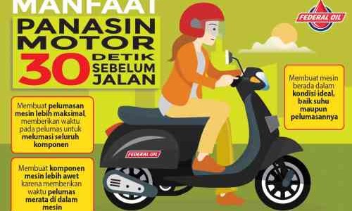 Panaskan Mesin Motor Selama 30 Detik Sebelum Jalan, Ini Manfaatnya