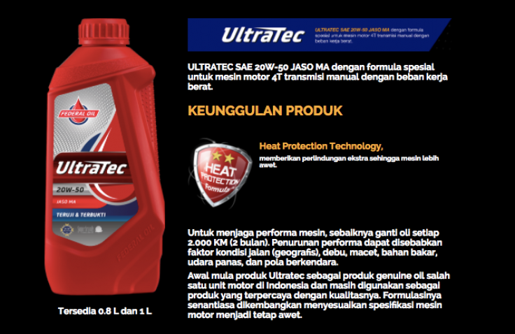 Federal Ultratec, Oli Legendaris Dengan Berbagai Keunggulan