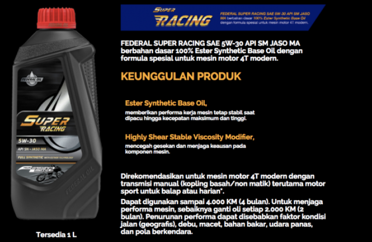 Federal Super Racing Oil Buat Pecinta Motor Sport 