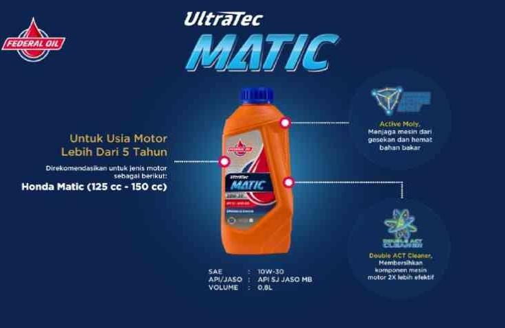 Pakai Motor Matic Honda Lebih Dari 5 Tahun ? Pakai Federal Matic Ultratec