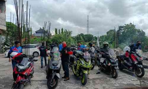 Komunitas Motor Ini Rayakan Ulang tahun Dengan Cara Sederhana